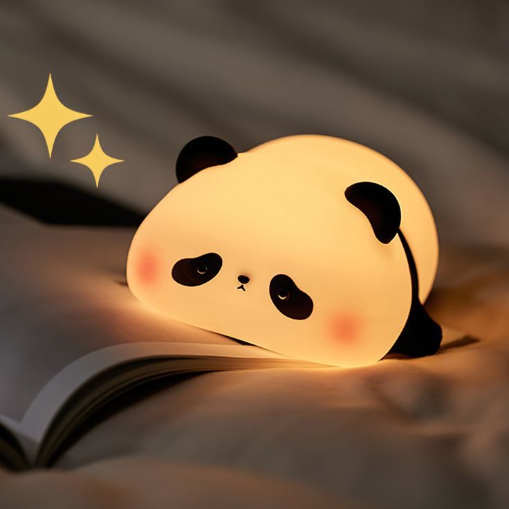 CUTE SILICONE LED NIGHT LIGHT USB RECHARGEABLE TOUCH CONTROL - MUFLER PANDA