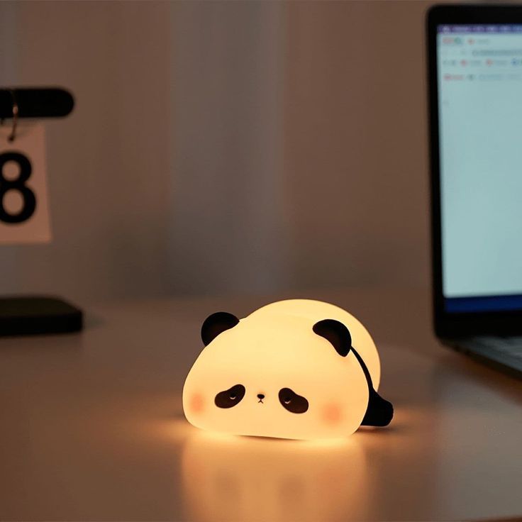 CUTE SILICONE LED NIGHT LIGHT USB RECHARGEABLE TOUCH CONTROL - MUFLER PANDA