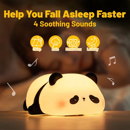 CUTE SILICONE LED NIGHT LIGHT USB RECHARGEABLE TOUCH CONTROL - MUFLER PANDA
