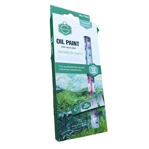 Oil Paint Set (Model 7706O) – 12 Rich Colors, 6ml Tubes for Classic & Textured Art!