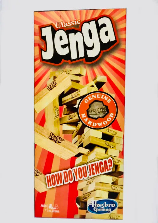 Hasbro Original Jenga Classic Game - High-Quality Wooden Block Stacking Game for Kids & Adults