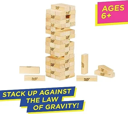 Hasbro Original Jenga Classic Game - High-Quality Wooden Block Stacking Game for Kids & Adults