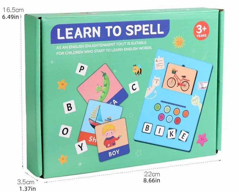 Wooden Learn-to-Spell Kit – 105-Piece Educational Board for Kids!
