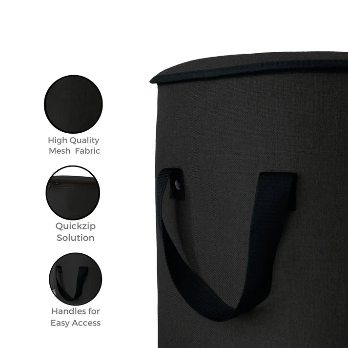 Qoolish Folding Laundry Baskets - Collapsible Clothes Hampers for Home & Dorm