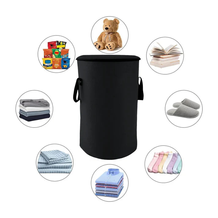 Qoolish Folding Laundry Baskets - Collapsible Clothes Hampers for Home & Dorm