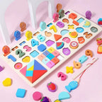 Multifunctional Logarithmic Busy Board – 419-Piece Tangram Puzzle & Activity Set!