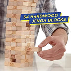 Hasbro Original Jenga Classic Game - High-Quality Wooden Block Stacking Game for Kids & Adults