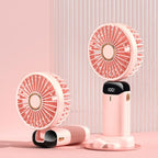 Portable Mini Fan – 1200mAh USB Rechargeable with LED Light!