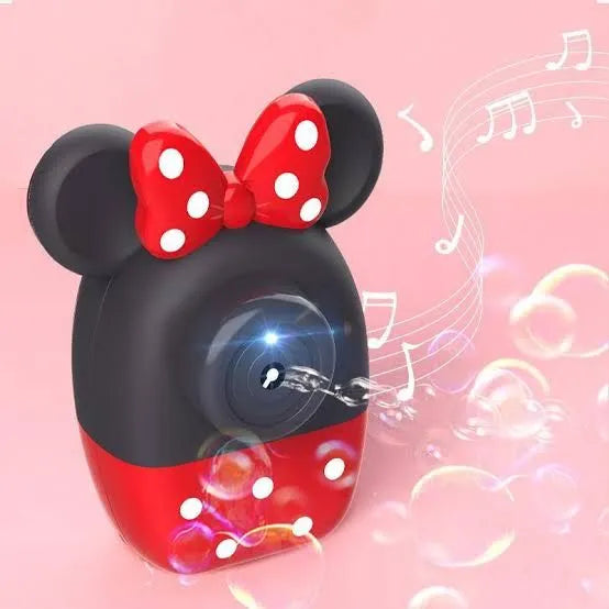 Mickey & Minnie Bubble Blast Camera - Automatic Bubble Gun with Music & Lights for Kids Party Favors