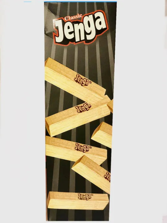 Hasbro Original Jenga Classic Game - High-Quality Wooden Block Stacking Game for Kids & Adults