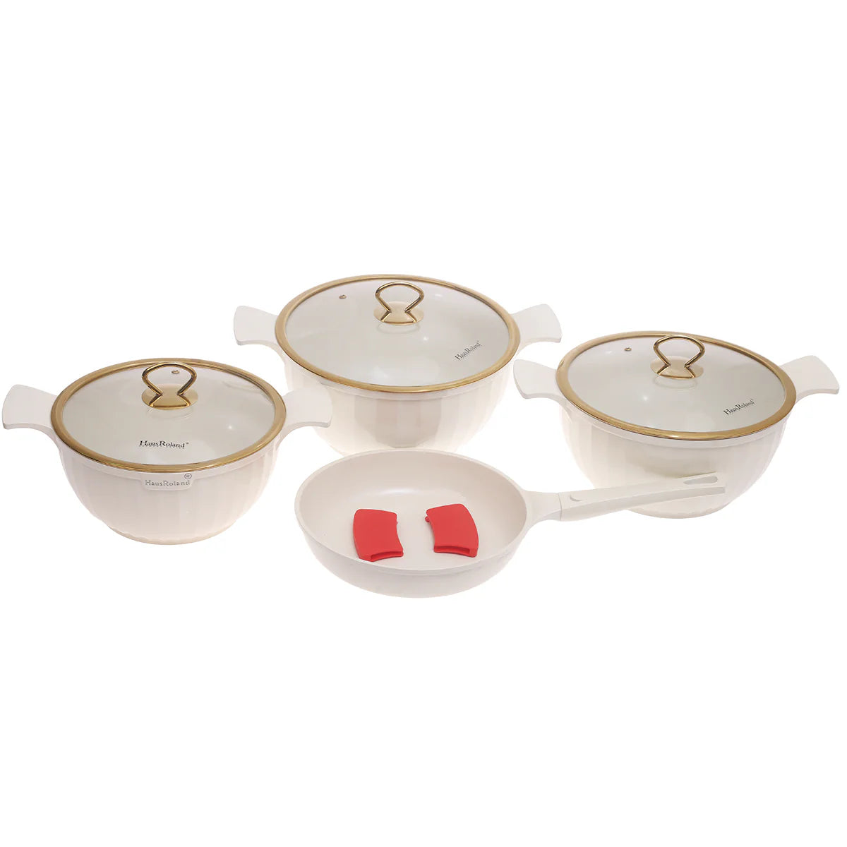 7 Pcs Cookware Set 47 (68-8) - Non-Stick Kitchen Pot & Pan Set with Utensils