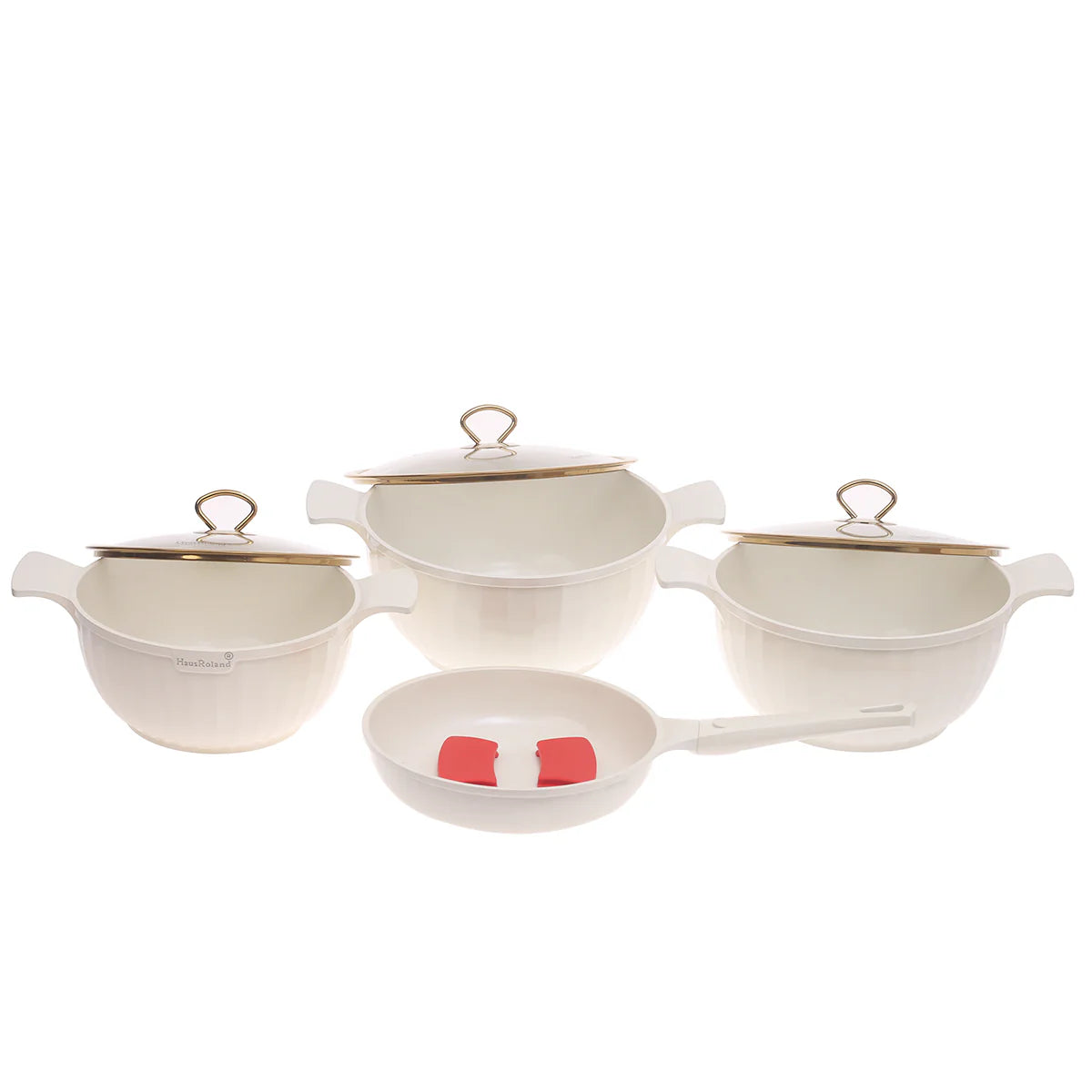 7 Pcs Cookware Set 47 (68-8) - Non-Stick Kitchen Pot & Pan Set with Utensils