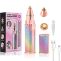 Flowless 2-in-1 Hair Removal Machine - Rechargeable Painless Hair Remover & Eyebrow Trimmer with LED Light