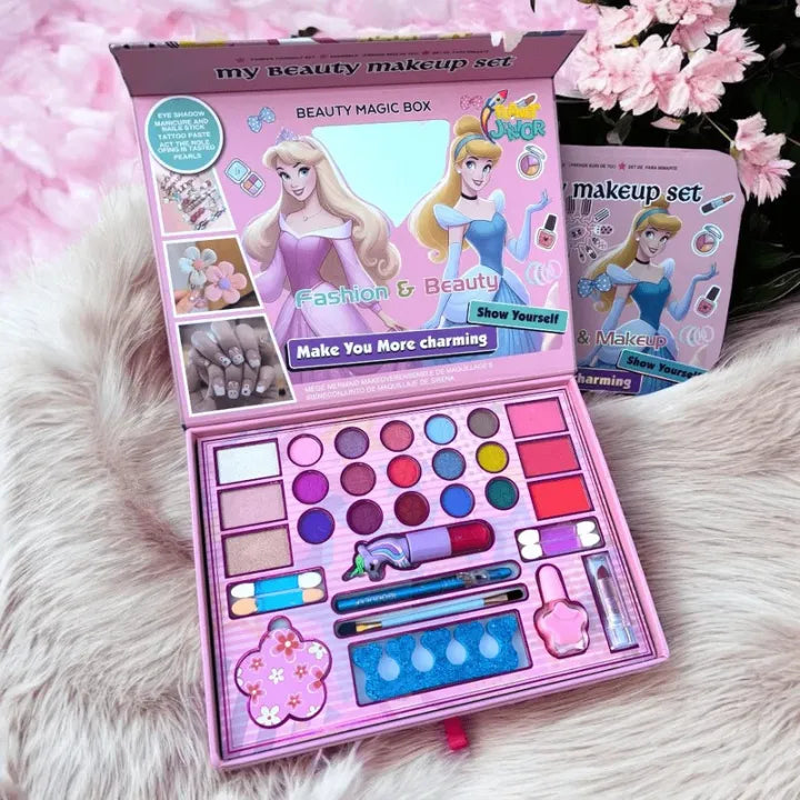 2-in-1 Beauty Makeup Kit – Portable Cosmetic Toy for Girls!