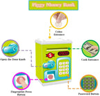 Money Safe for Kids with Fingerprint Sensor - Educational Savings Bank with Digital Lock & Password Protection