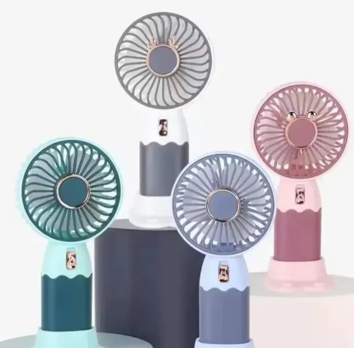 USB Mini Desk Fan – Portable, Rechargeable, and Silent Strong Wind Fan!