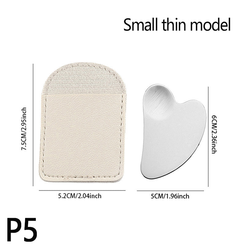 1PC Stainless Steel Gua Sha Scraper - Face, Neck & Body Massage Tool for Natural Skin Care