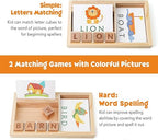 Wooden Spelling Game – Montessori ABC Learning Toy with Flash Cards!