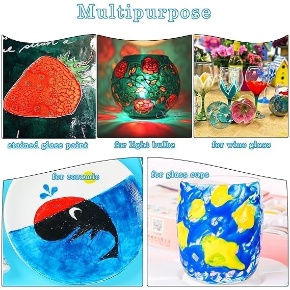 Glass Color Painting Colors Set Of 15