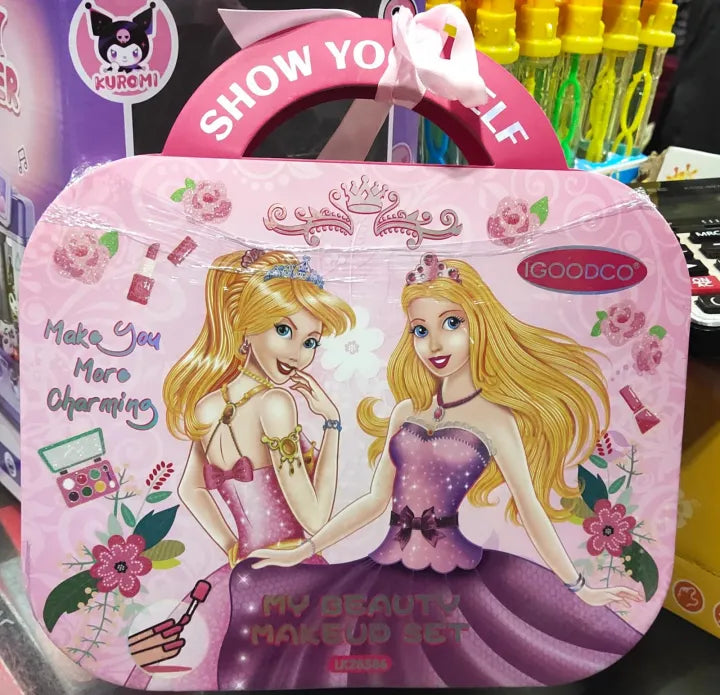 2-in-1 Beauty Makeup Kit – Portable Cosmetic Toy for Girls!