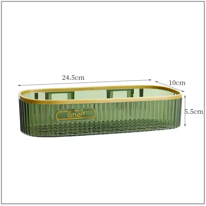Acrylic Bathroom Shelf – Wall-Mounted Organizer Rack for Toiletries & Decor