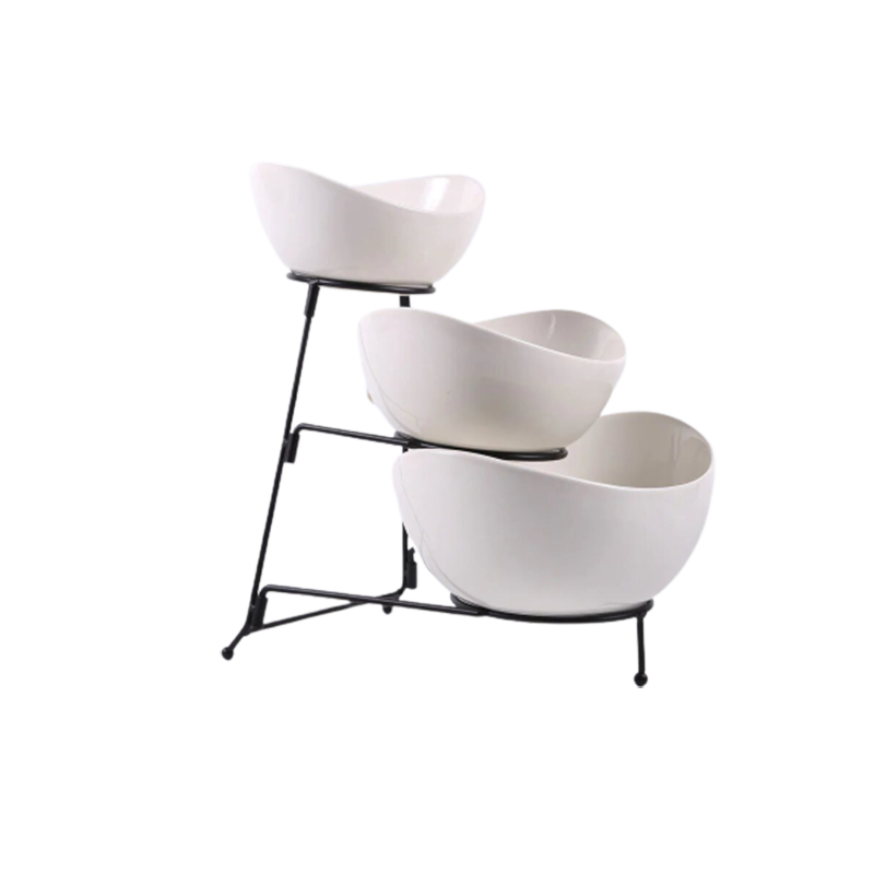 Bowl Serving Regent Brilliant 3-Tier With Stand - Elegent Multi-Level Display for Parties & Events