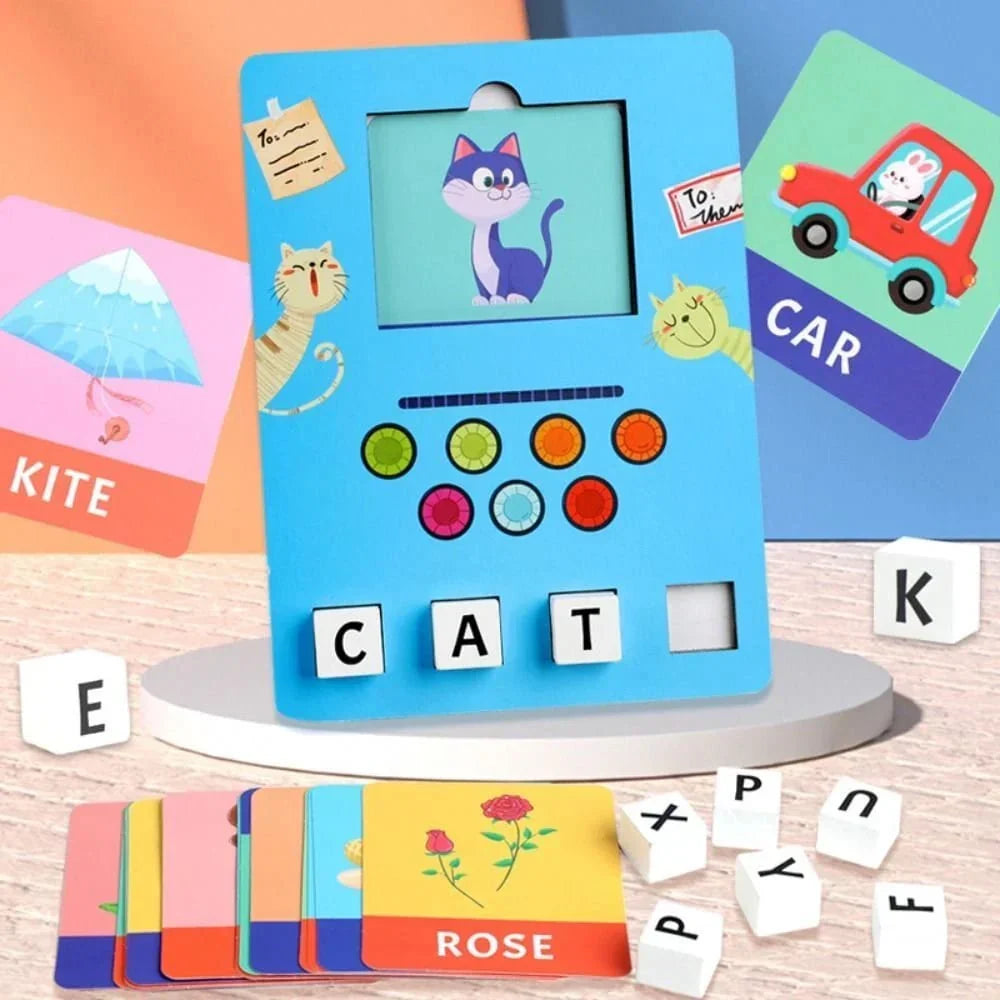 Wooden Learn-to-Spell Kit – 105-Piece Educational Board for Kids!