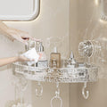 ACRYLIC WATERPROOF BATHROOM SHELF – NO DRILLING SHOWER CADDY RUST-PROOF STORAGE RACK FOR BATHROOM ACCESSORIES