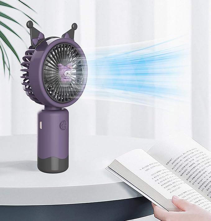 Cartoon USB Handheld Fan – Rechargeable Mini Fan for Kids & Adults!