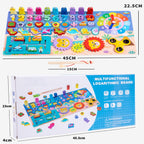 Wooden Montessori Puzzle Board – Educational Math & Classification Games for Kids 3-6 Years!