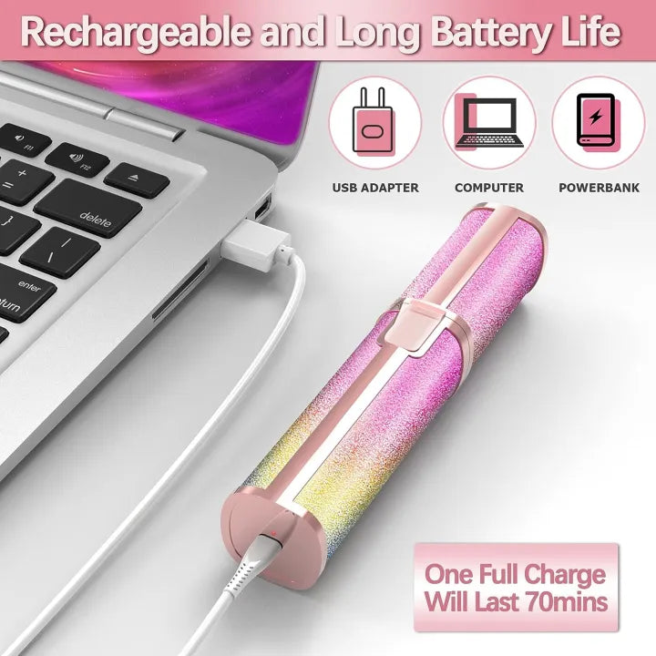 Flowless 2-in-1 Hair Removal Machine - Rechargeable Painless Hair Remover & Eyebrow Trimmer with LED Light