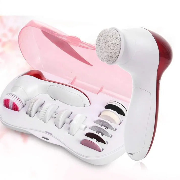 11-in-1 Facial & Body Massager - Exfoliating Scrub & Pedicure Foot Care Machine