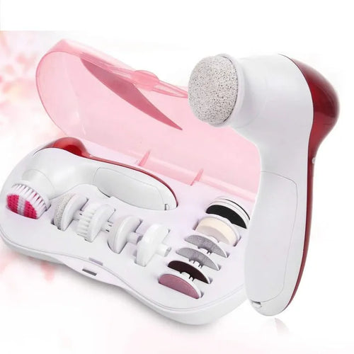 11-in-1 Facial & Body Massager - Exfoliating Scrub & Pedicure Foot Care Machine