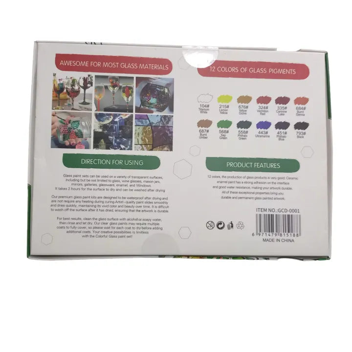 Glass Color Painting Colors Set Of 15