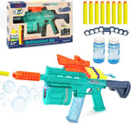 FunBlast 3-in-1 Electric Gun Toy for Kids - Bubble Shooter, Soft Dart Blaster & LED Light Music Gun | Multi-Function Outdoor Play Toy for Boys & Girls (Multicolor)