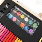 Deluxe 220-Piece Art & Craft Mega Set with Wooden Case – All-in-One Drawing & Painting Kit for Kids