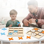 Tic Tac Toe Wooden Puzzle Game – Random Color, One-Piece Fun for Kids!