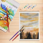 A3 Watercolor Pad – 160 GSM Acid-Free Spiral Sketchbook for Artists & Kids!