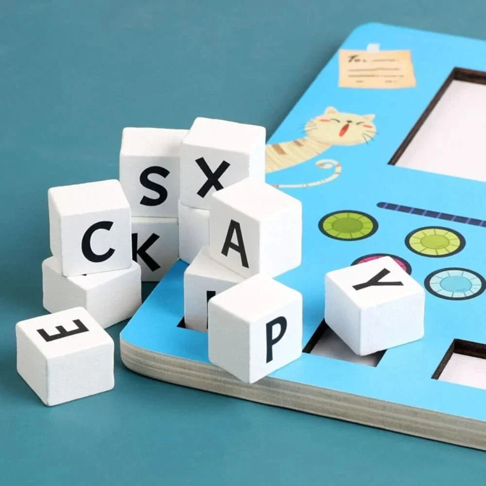 Wooden Learn-to-Spell Kit – 105-Piece Educational Board for Kids!