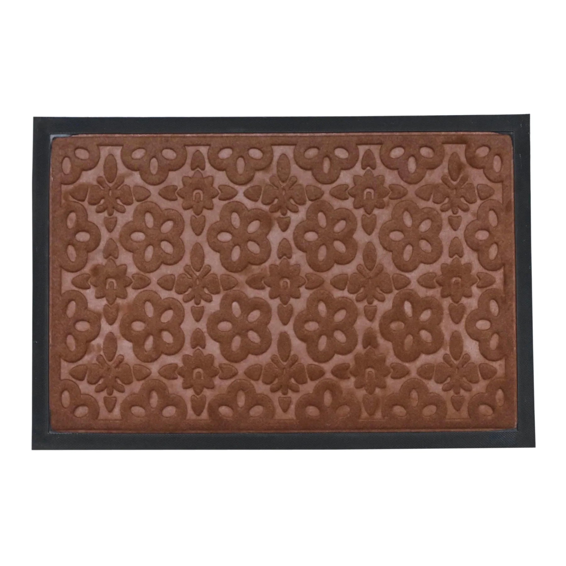 Non-Slip Rubber Door Mat 40x60 CM - Heavy-Duty Scraper & Dirt Trapper for Indoor/Outdoor Use