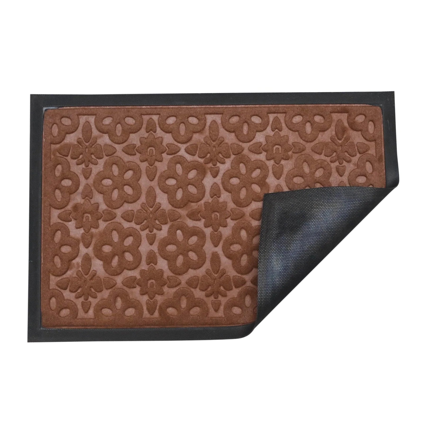 Non-Slip Rubber Door Mat 40x60 CM - Heavy-Duty Scraper & Dirt Trapper for Indoor/Outdoor Use