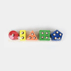 Wooden Rainbow Tower – 5-Column Educational Sorting Toy for Toddlers!