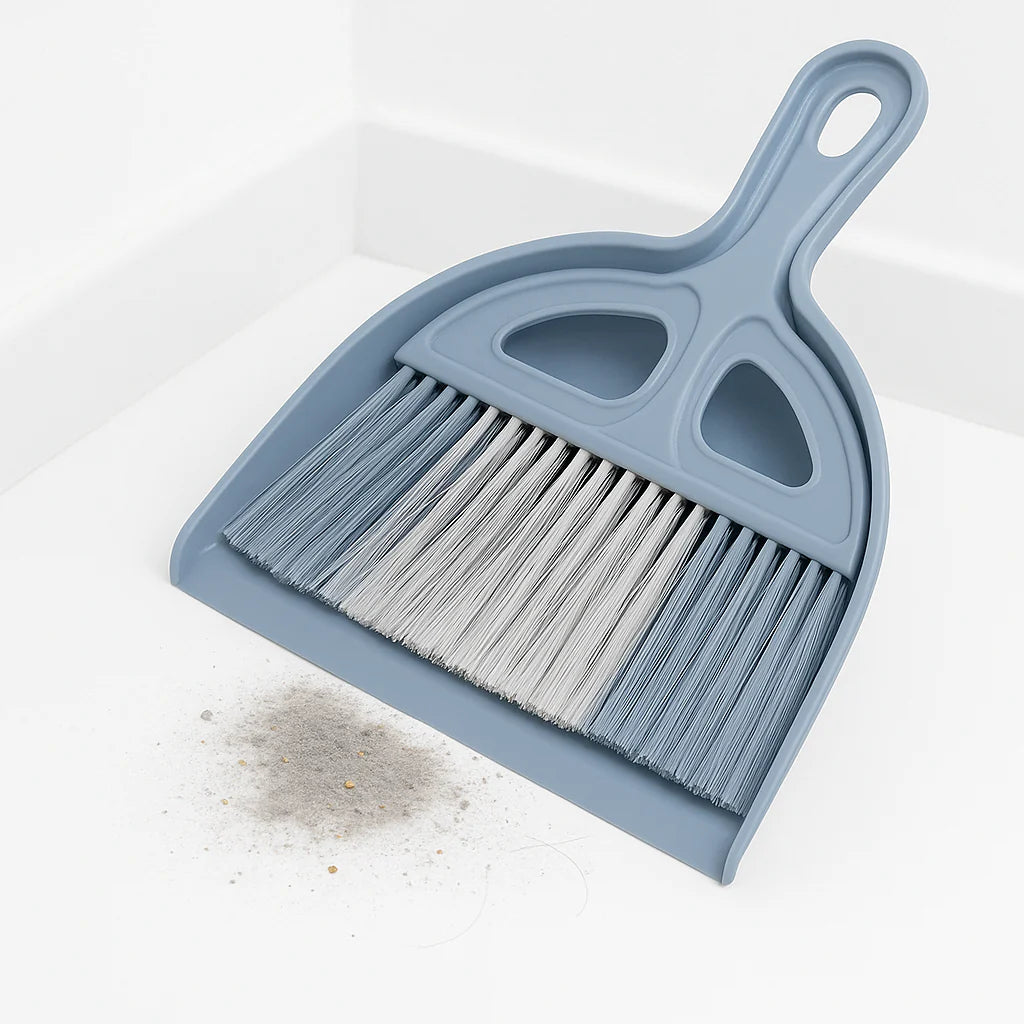 Compact Dustpan and Brush Set - Small Handheld Cleaning Tool for Home, Office & Kitchen (TP-173)