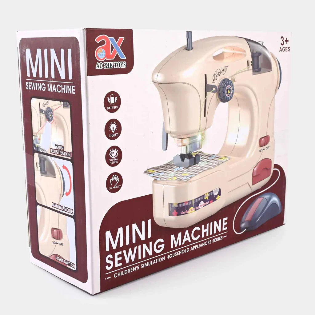 Kids Electric Sewing Machine Toy - Mini Portable Sewing Machine for Beginners, Educational Craft Toy for Girls & Boys Ages 6+