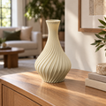 Spiral Ribbed Decorative Flower Vase