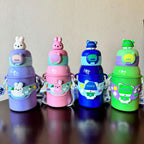 Cartoon Doll Thermos – 600ml Insulated Stainless Steel Water Bottle with Straw!