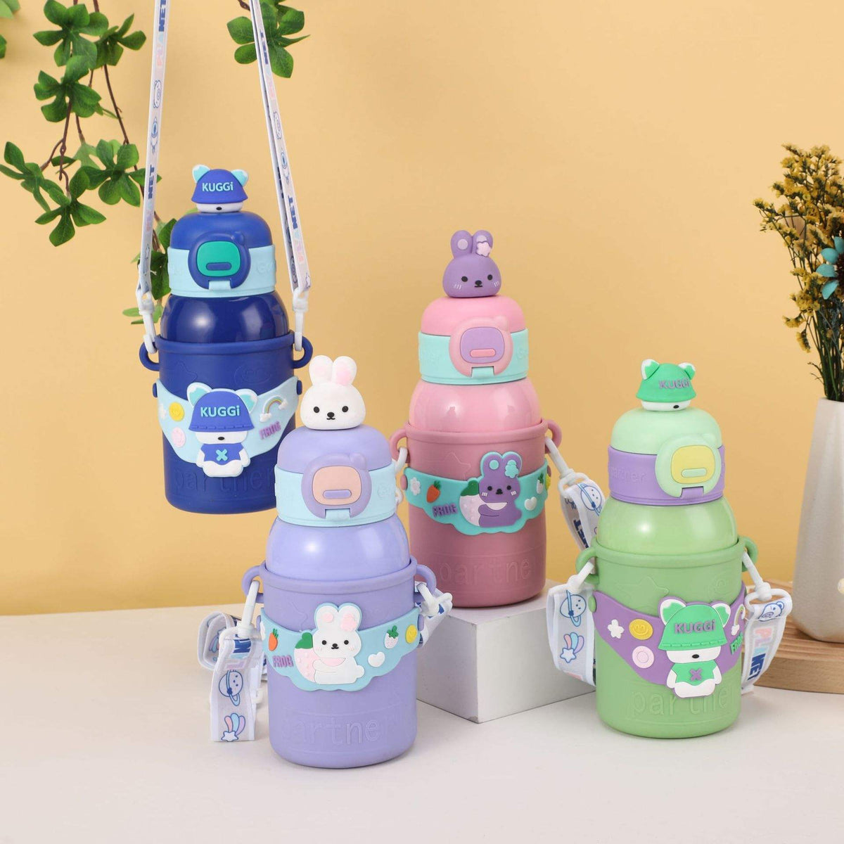 Cartoon Doll Thermos – 600ml Insulated Stainless Steel Water Bottle with Straw!