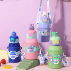 Cartoon Doll Thermos – 600ml Insulated Stainless Steel Water Bottle with Straw!