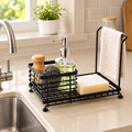Kitchen Sink Organizer with Sponge Holder & Towel Bar