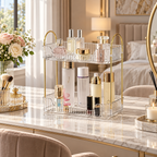 2-Tier Acrylic Makeup & Perfume Organizer – Cosmetic Storage Rack